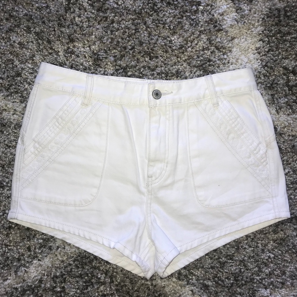 Free People High Waisted White Shorts